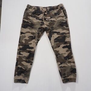 Akademiks Joggers Mens 2XL Camo Camouflage Elastic Waist Drawstring Pants Retro
